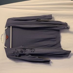 Merona purplish/bluish/grayish cardigan with accent (xxl)